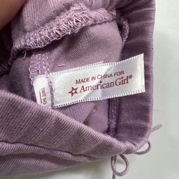 American Girl Isabelle Palmer Purple Pajama Set with Slippers Doll Clothes - Picture 7 of 8